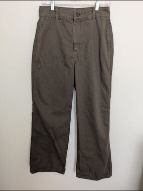 Reformation Marine Jeans Size 28 Army Green High Rise Relaxed Wide Leg